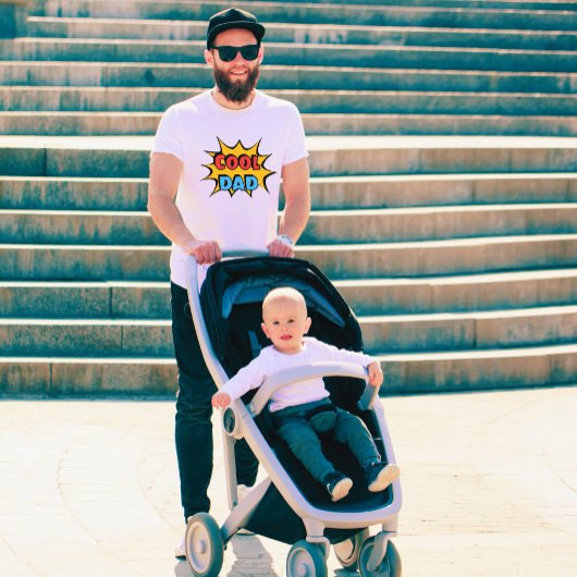 ファーザーズデイ漫画ブックスタイルクールパパメンズ Tシャツ