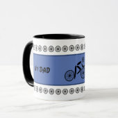 ファーザーズデーおもしろいサイクリストカスタム文字 マグカップ (正面左)