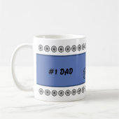 ファーザーズデーおもしろいサイクリストカスタム文字 マグカップ (左)