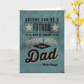 ファーザーズデーカード - 誰でも父親にはなれるけど… カード (黄色い花)
