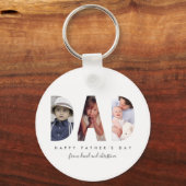 ファーザーズパーソナライズされたデイギフト写真テンプレート キーホルダー (正面)