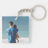 ファーザーズパーソナライズされたデイフォトキーチェーン キーホルダー (裏面)