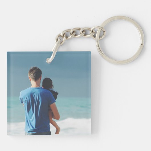 ファーザーズパーソナライズされたデイフォトキーチェーン キーホルダー (裏面)