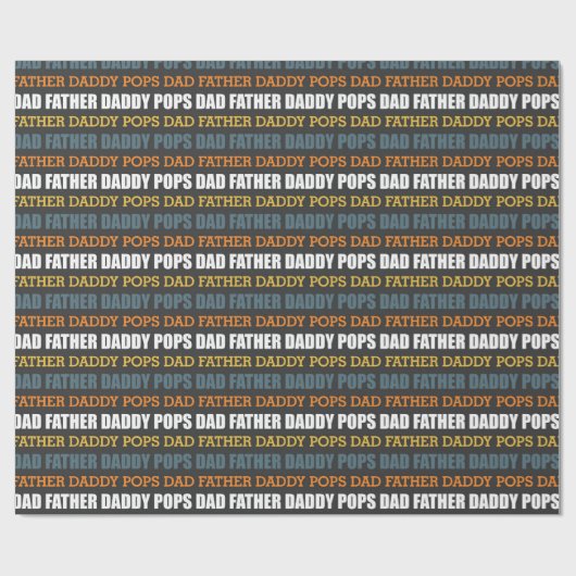 ファーザーズモダンデイタイポグラフィラッピング紙 ラッピングペーパー (フラット)