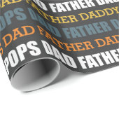 ファーザーズモダンデイタイポグラフィラッピング紙 ラッピングペーパー (ロールコーナー)