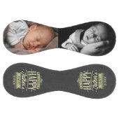 ファーザーズユニークデーパーソナライズされたグリーンブラック ソフトボール (パネル)