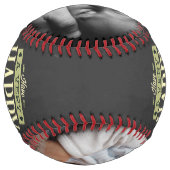 ファーザーズユニークデーパーソナライズされたグリーンブラック ソフトボール (裏面)