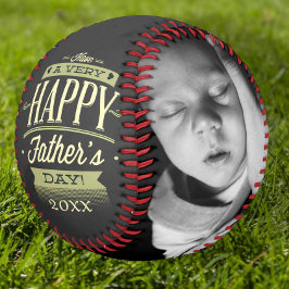 ファーザーズユニークデーパーソナライズされたグリーンブラック ソフトボール