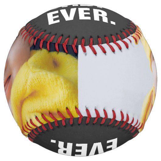 ファーザーズユニークデーパーソナライズされた最高のパパエバー ソフトボール (正面)