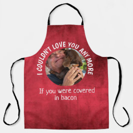 ファーザーズ日おもしろい犬引用文カスタムフォトレッド エプロン