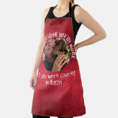 ファーザーズ日おもしろい犬引用文カスタムフォトレッド エプロン (インサイチュ)