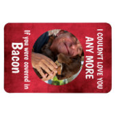 ファーザーズ日おもしろい犬引用文カスタムフォトレッド マグネット (横)