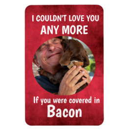 ファーザーズ日おもしろい犬引用文カスタムフォトレッド マグネット