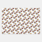 ファーザーズ日パパフォトコラージュカスタムパターン ラッピングペーパーシート (正面)