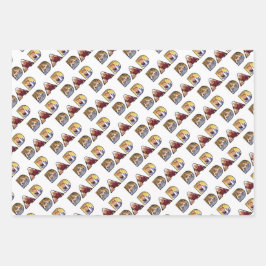 ファーザーズ日パパフォトコラージュカスタムパターン ラッピングペーパーシート