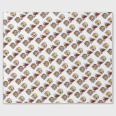 ファーザーズ日パパフォトコラージュカスタムパターン ラッピングペーパー (フラット)