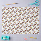 ファーザーズ日パパフォトコラージュカスタムパターン 薄葉紙 (クラフト)