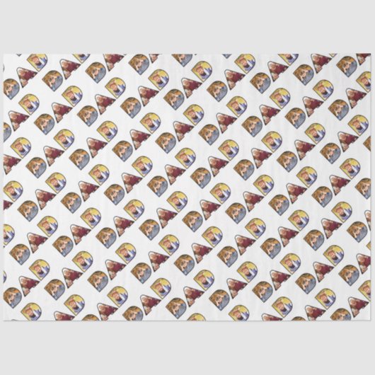 ファーザーズ日パパフォトコラージュカスタムパターン 薄葉紙 (正面)