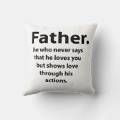 ファーザーズ日引用文タイポグラフィハッピーファーザーズ クッション (裏面)
