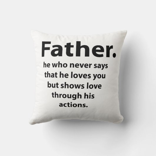 ファーザーズ日引用文タイポグラフィハッピーファーザーズ クッション (裏面)