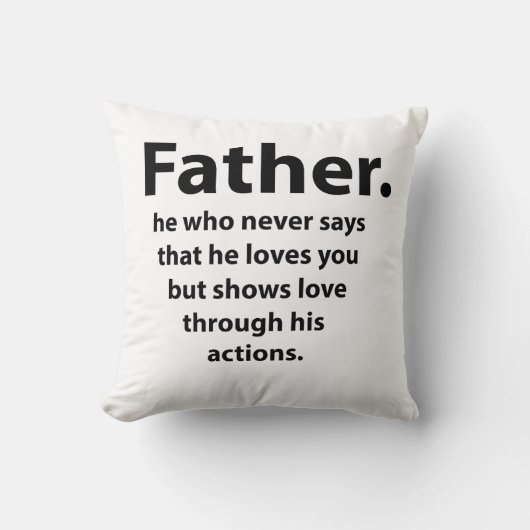 ファーザーズ日引用文タイポグラフィハッピーファーザーズ クッション (正面)