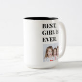 ファーザーズ最高のデイガールパパEver Photo ツートーンマグカップ (正面右)