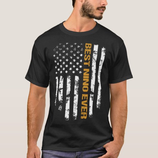 ファーザーズ最高のデイシャツニノエバーアメリカ国旗D Tシャツ (正面)