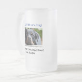 ファーザーズ最高のデイドッグパパのペットの写真 フロストグラスビールジョッキ (正面左)