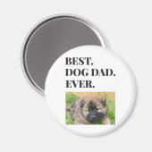 ファーザーズ最高のデイドッグパパEver Photo マグネット (正面/裏面)