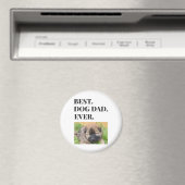 ファーザーズ最高のデイドッグパパEver Photo マグネット (インサイチュ (食洗機))