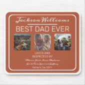 ファーザーズ最高のデイパパエバーテラコッタ3枚の写真 マウスパッド (正面)