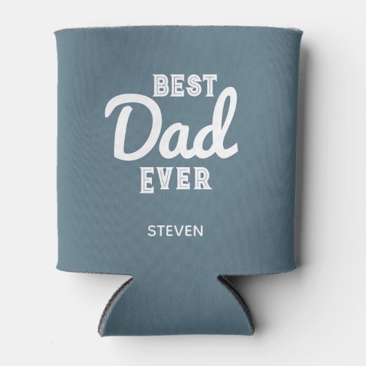 ファーザーズ最高のデーパパエバーダスティブルーパーソナライズされた 缶クーラー (正面)