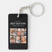 ファーザーズ最高のデーパパエバートレンディーフォトコラージュ キーホルダー (裏面)