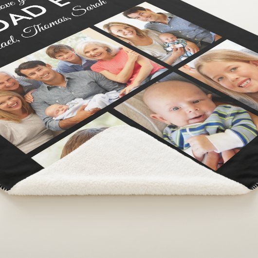 ファーザーズ最高のデーパパエバートレンディーフォトコラージュ シェルパブランケット (3/4)