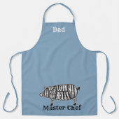 ファーザーズ最高のデーパパシェフおもしろいピグアート エプロン (正面)