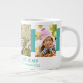 ファーザーズ最高のデーパパEver 3フォトティール(緑がかった色) ジャンボコーヒーマグカップ (右)