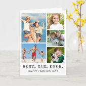 ファーザーズ最高のデーパパEVER 5 Photo Collage カード (黄色い花)