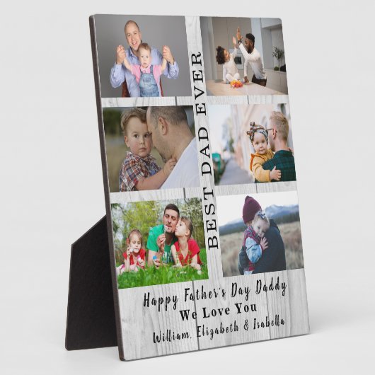 ファーザーズ最高のデーパパEver 6 Photo Collage wood フォトプラーク (側面)