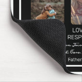 ファーザーズ最高のデーパパEver Black Three Photo マウスパッド (コーナー)