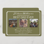 ファーザーズ最高のデーパパEver Olive Three Photo シーズンカード (正面/裏面)