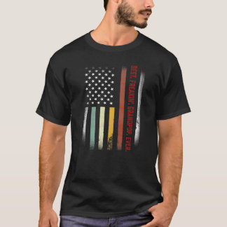 ファーザーズ最高のデーフリーキン米国国旗 Tシャツ