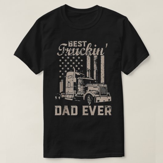 ファーザーズ父のデイ最高のパパトラッキンパパEVER US Tシャツ (デザイン正面)