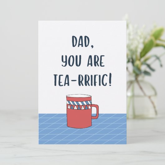 ファーザーズ素晴らしデイパパおもしろいティープン引用文 カード (スタンド正面)