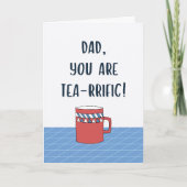 ファーザーズ素晴らしデイパパおもしろいティープン引用文 カード (正面)