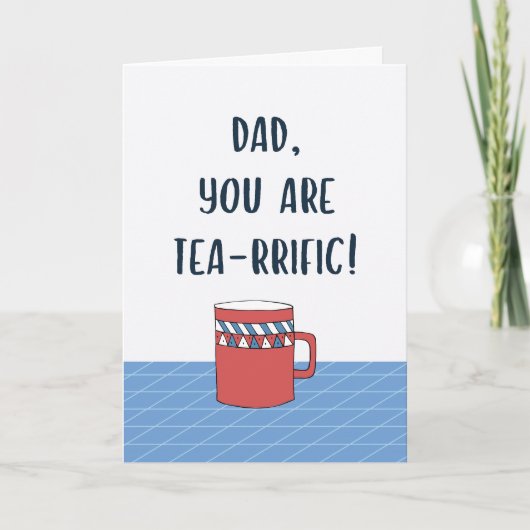 ファーザーズ素晴らしデイパパおもしろいティープン引用文 カード (正面)