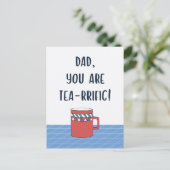 ファーザーズ素晴らしデイパパおもしろいティープン引用文 ポストカード (スタンド正面)