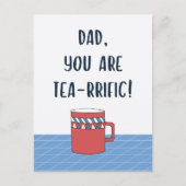ファーザーズ素晴らしデイパパおもしろいティープン引用文 ポストカード (正面)