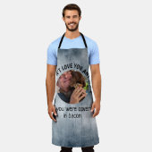 ファーザーズ・デイおもしろい犬引用文カスタムフォトグランジ エプロン (着用した状態)