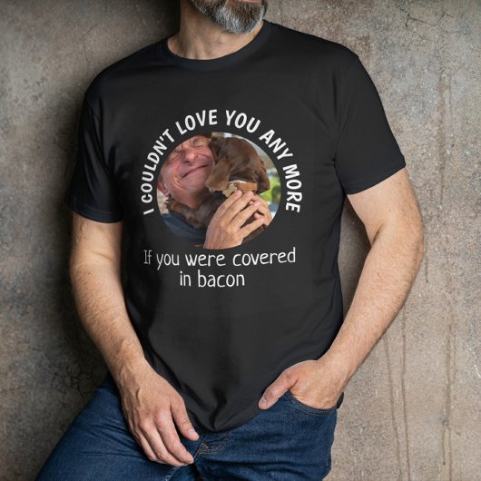 ファーザーズ・デイおもしろい犬引用文カスタム写真 Tシャツ