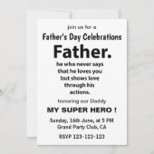 ファーザーズ・デイお祝いパーティー 招待状 (正面)